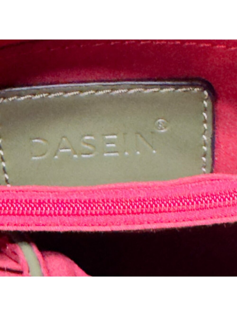 Dasein Vegan Leather Green Satchel Handbag With Gold Chain Strap Red Lining & Mu - Picture 10 of 13